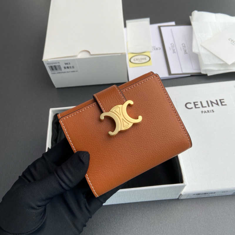 Celine kompakte Brieftasche-Tan