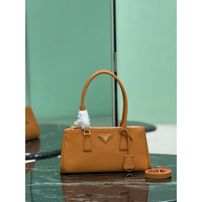 Mittelgroße Prada Galleria Tasche aus Leder-Bernstein