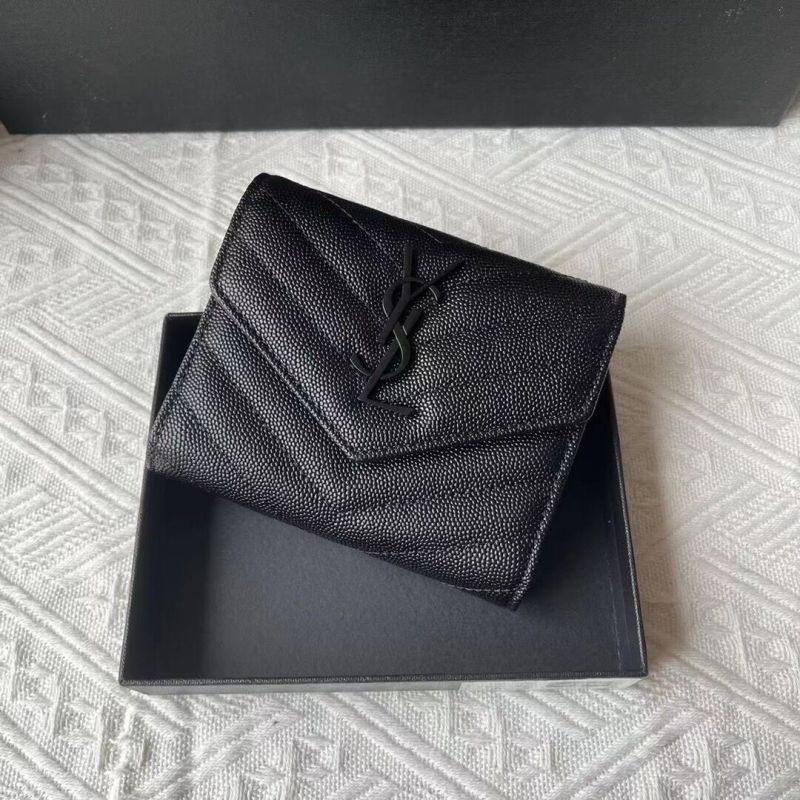 Saint Laurent Cassandre Compact Foled Wallet 