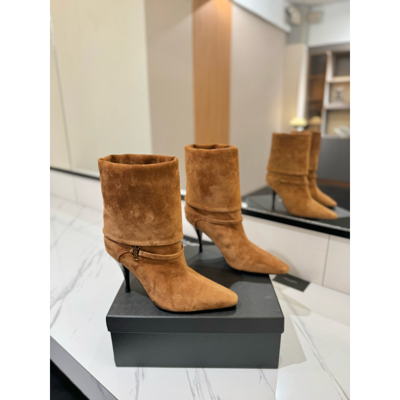 Niki Stiefeletten aus Veloursleder， Size 35-41