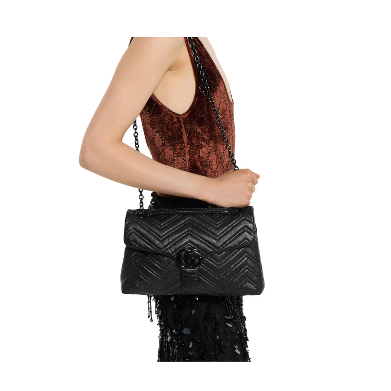 Mittelgroße GG Marmont Schultertasche