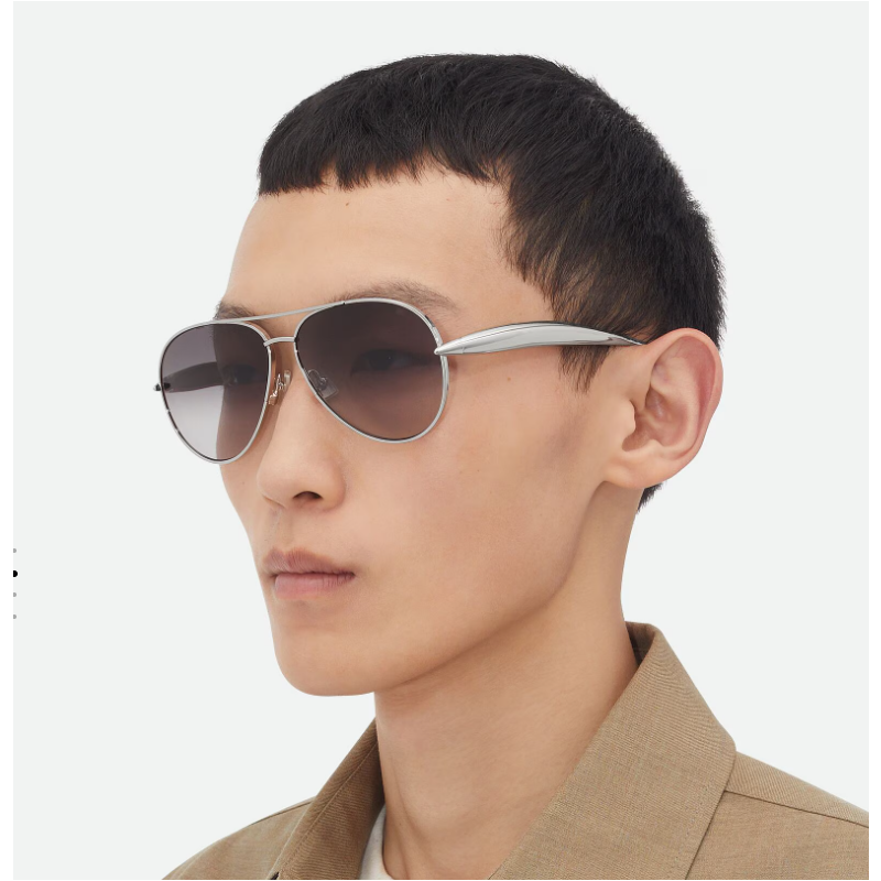 Bottega Veneta Sardine Aviator Sunglasses