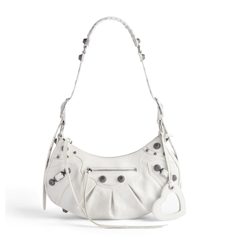 Balenciaga Le Cagole Schultertasche Klein-White