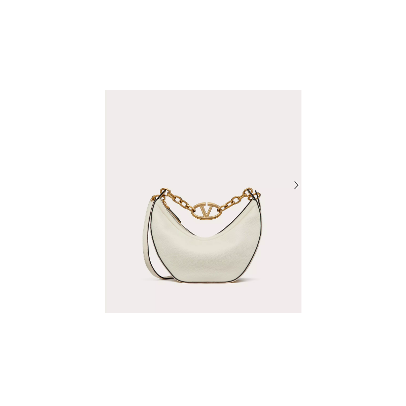  Small Vlogo Moon hobo in grainy calfskin 