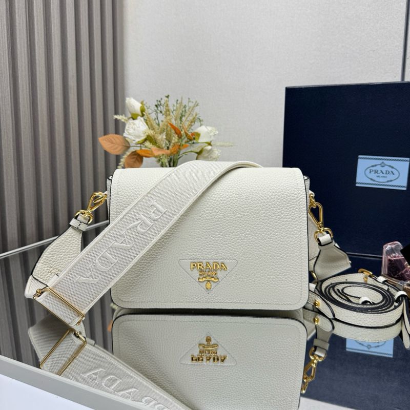 Prada Leder-Handtasche-White