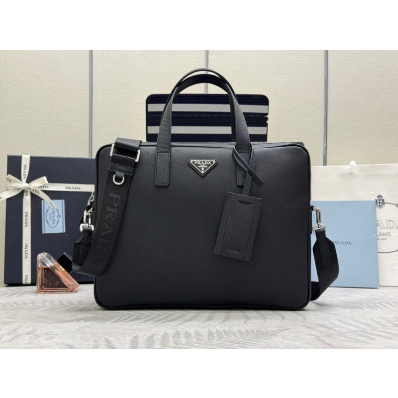 Prada Leder Aktentasche -Black