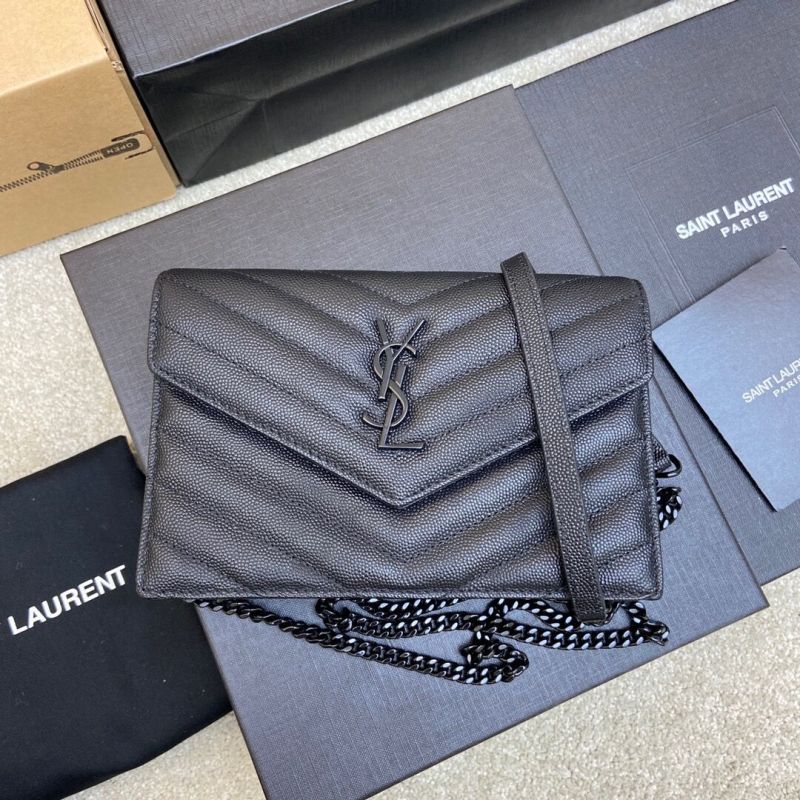 Saint Laurent Cassandre Envelope Chain Wallet 