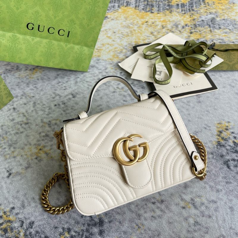 Gucci Marmont kleine Tasche-creme weiß