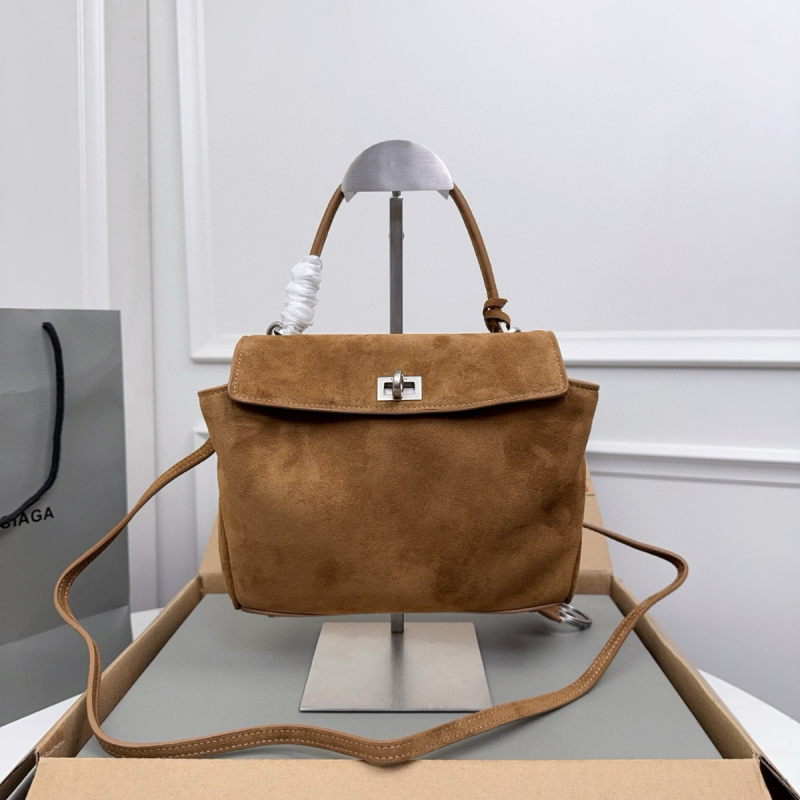 Balenciaga Rodeo Mini Handbag in Suede and calfskin  