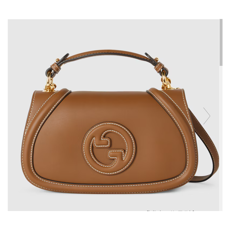 Gucci blondie Small Top Handle Bag-Brown leather 