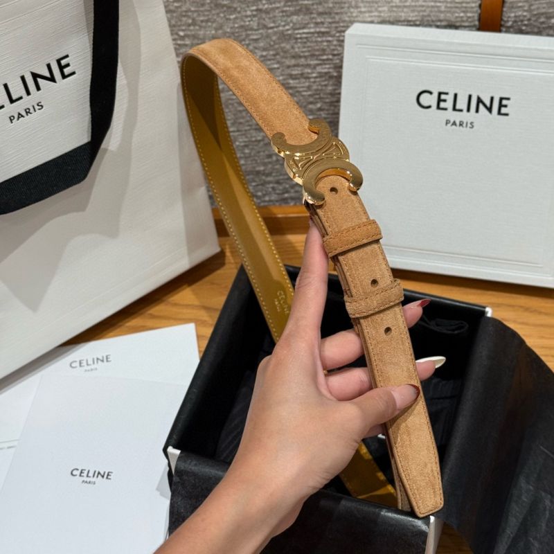 Celine Gürtel Triomphe Buckle 25mm in Suede calfskin