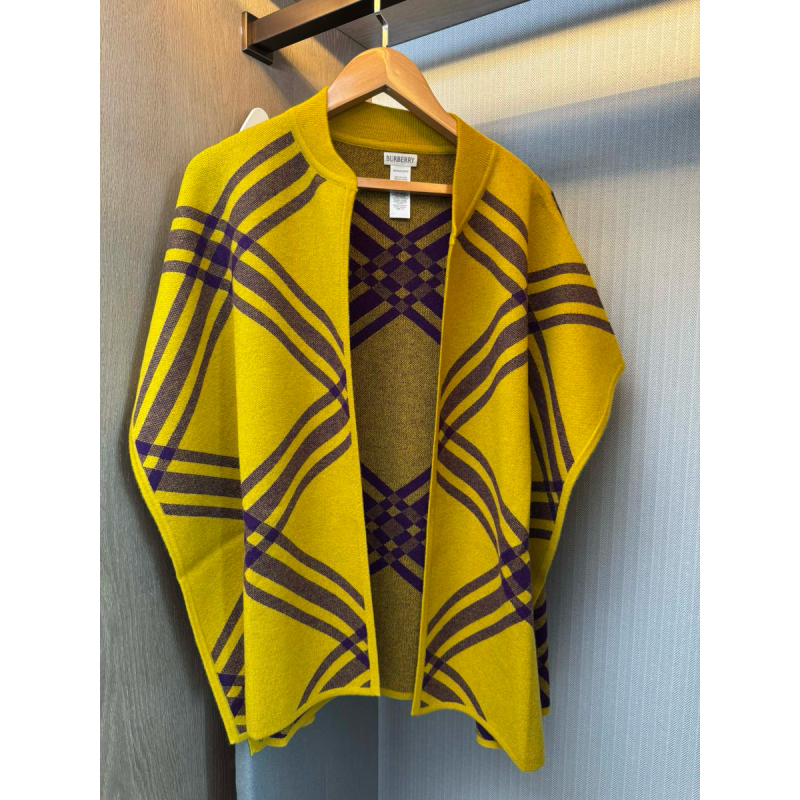 Burberry Check Wool Cape