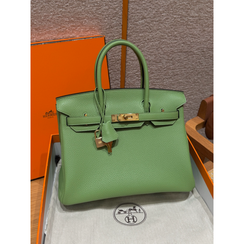 Hermes Birkin 25 / Birkin 30  in Togo Leather-Avocado Green