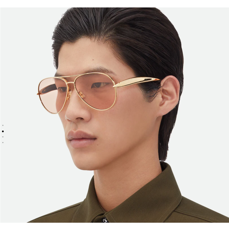 Bottega Veneta Sardine Aviator Sunglasses