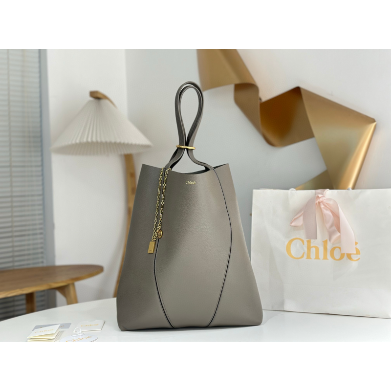 chloe Große Spin Tote-Grey