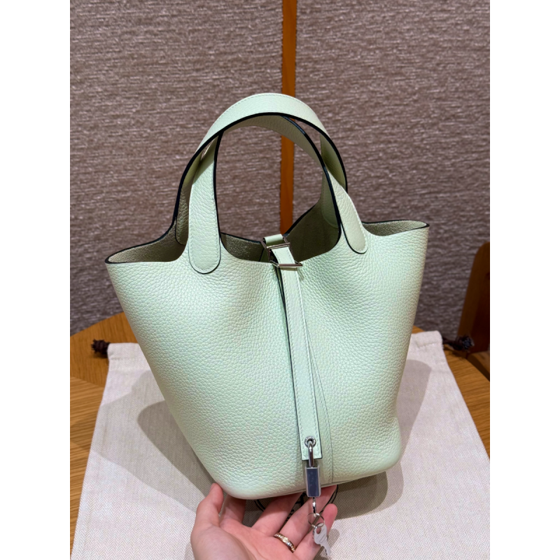 Hermes Tasche Picotin Lock 18/22-Vert Fizz